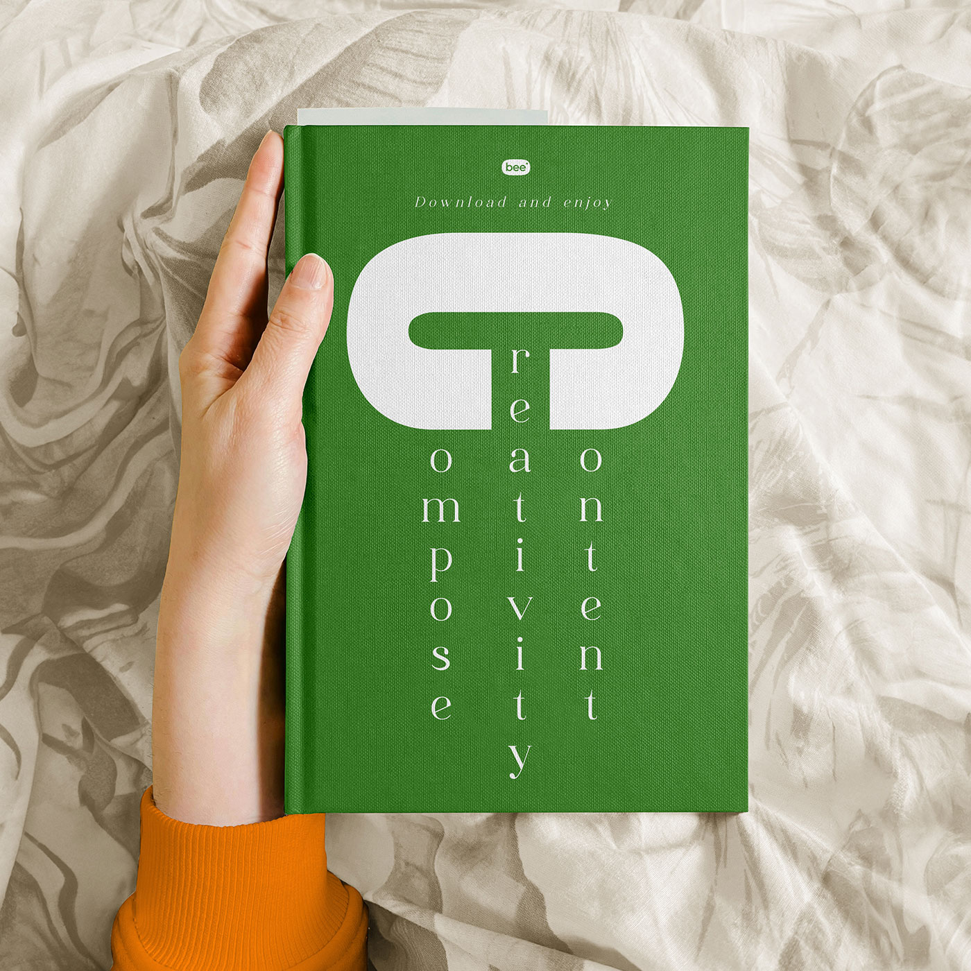 Free Hard Book Cover Mockup PSD Template