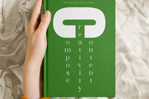 Free Hard Book Cover Mockup PSD Template