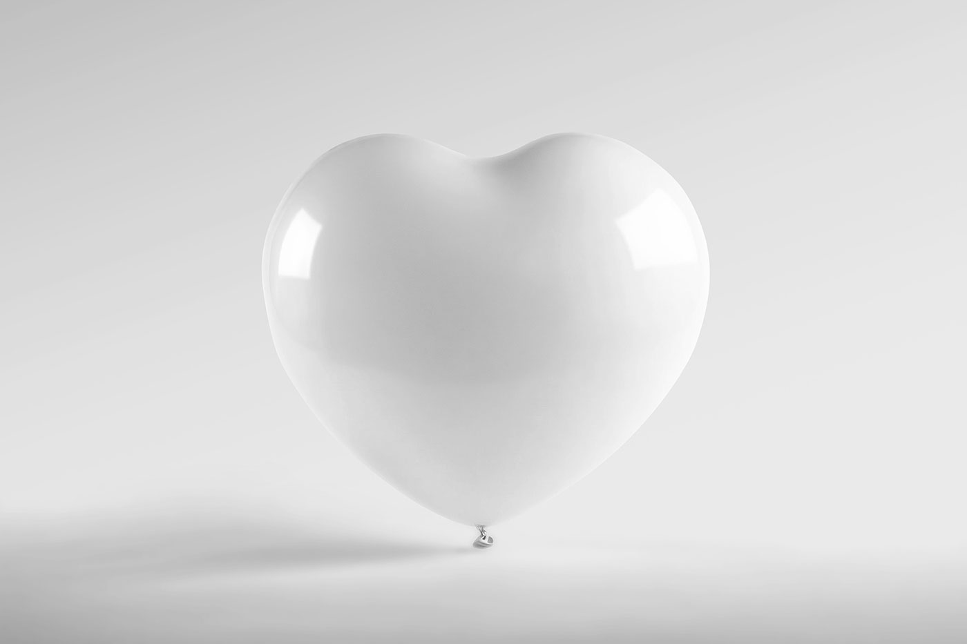 Free Heart Shaped Balloon Mockup PSD Template