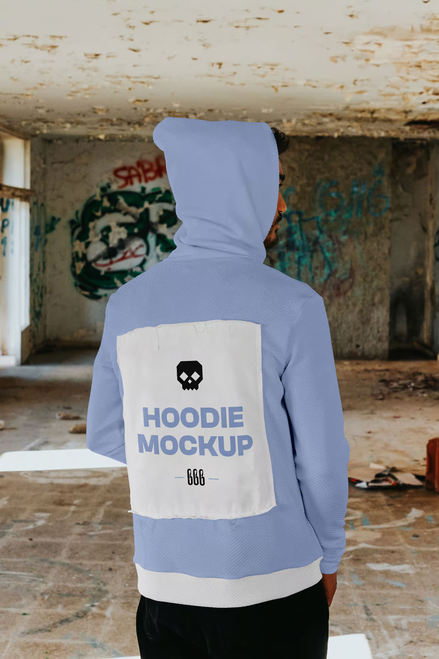 Free Hoodie Back Mockup PSD Template