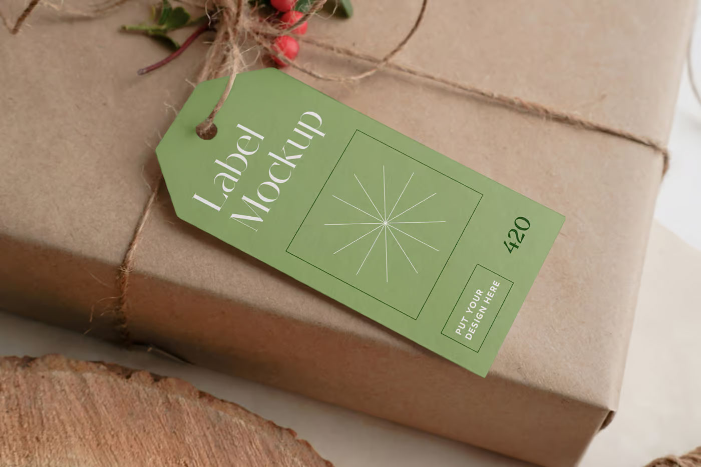 Free Horizontal Label Mockup PSD Template