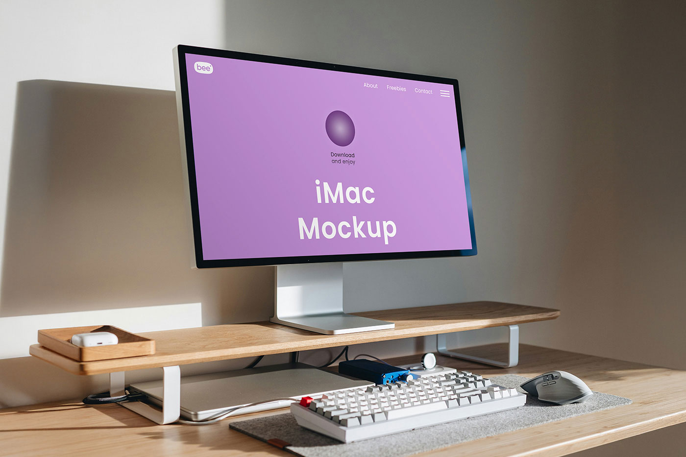 Free iMac Display Mockup PSD Template
