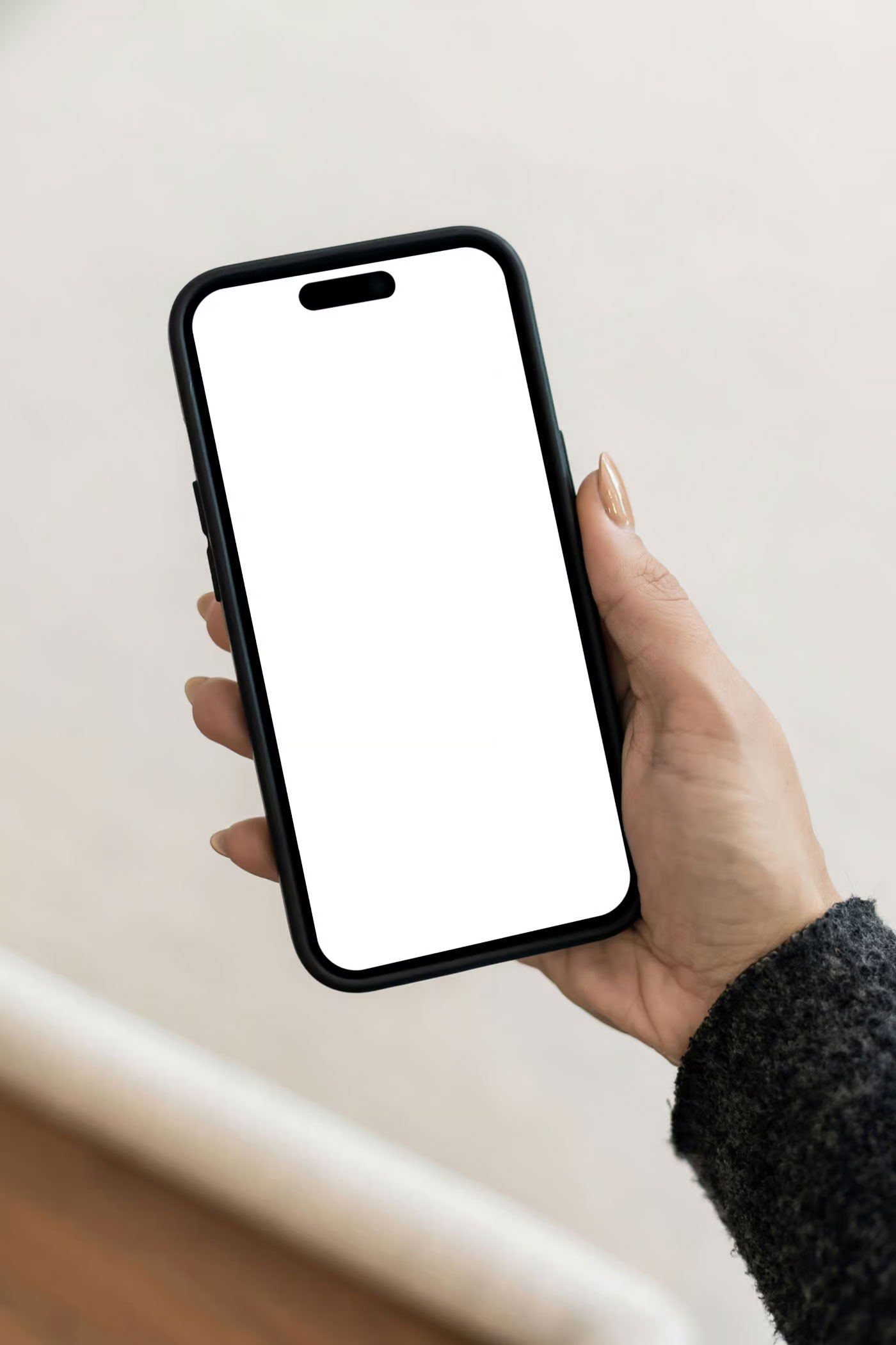 Free iPhone 14 Pro in Hand Mockup PSD Template
