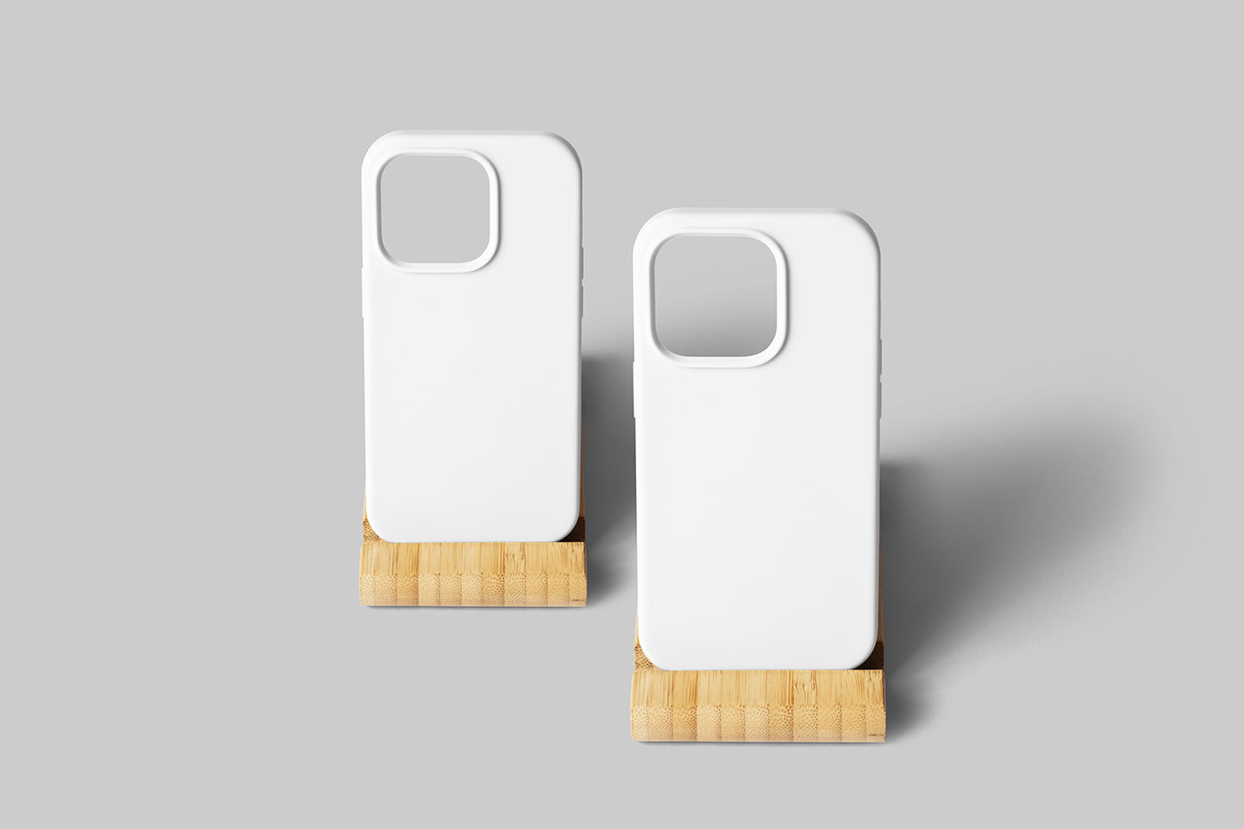 Free iPhone Case in Stand Mockups PSD Template