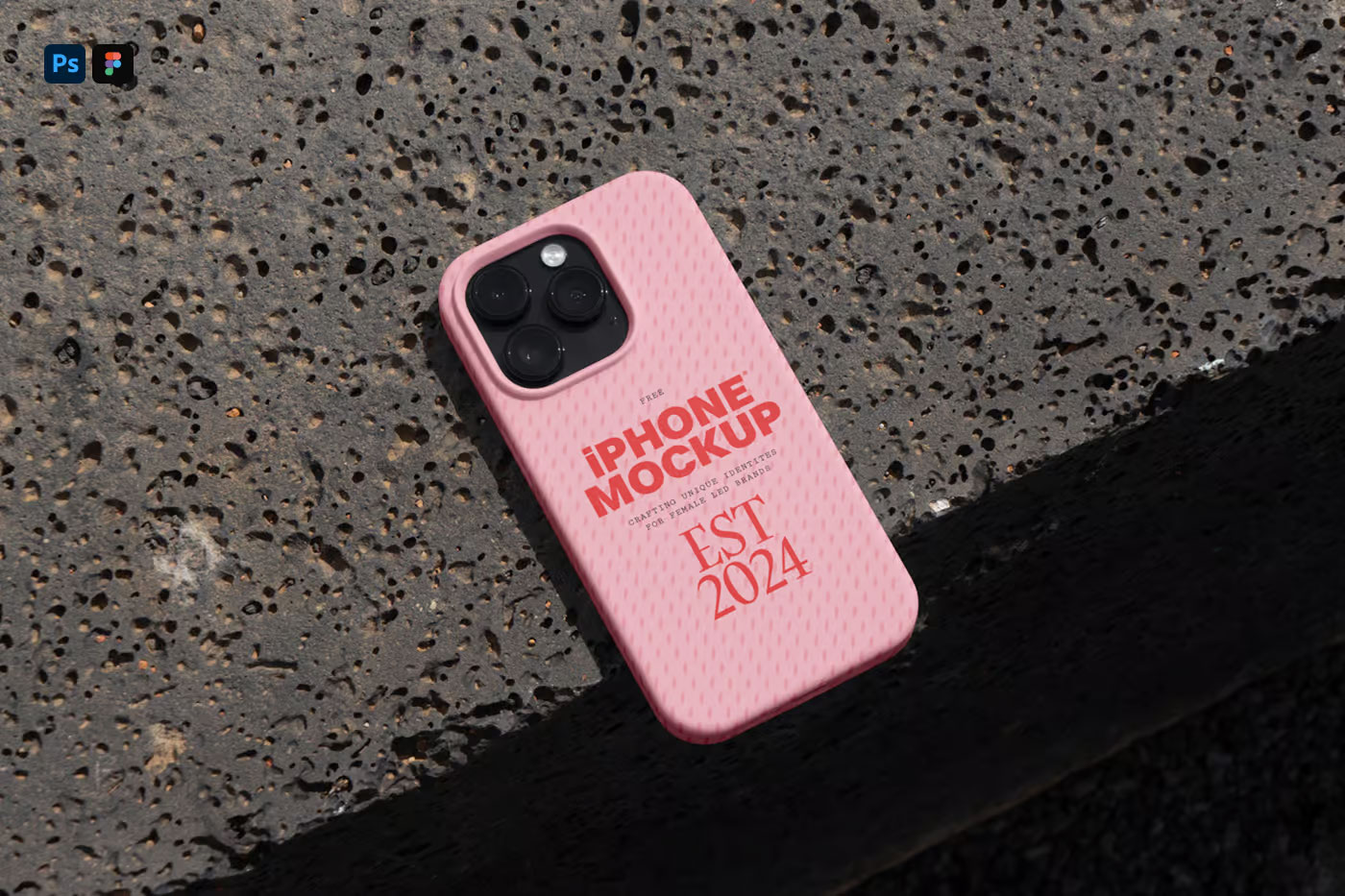 Free iPhone Case Mockup PSD Template