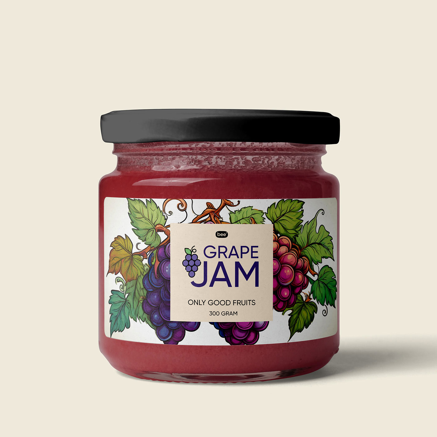 Free Jam Jar Label Mockup PSD Template