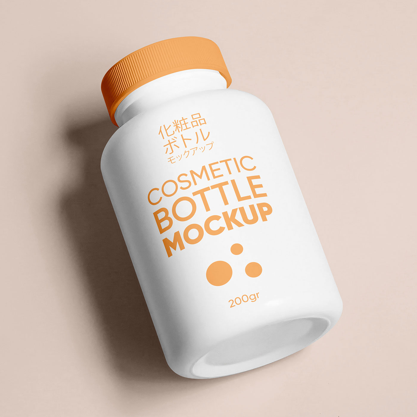 Free Lying Cosmetic Bottle Mockup PSD Template