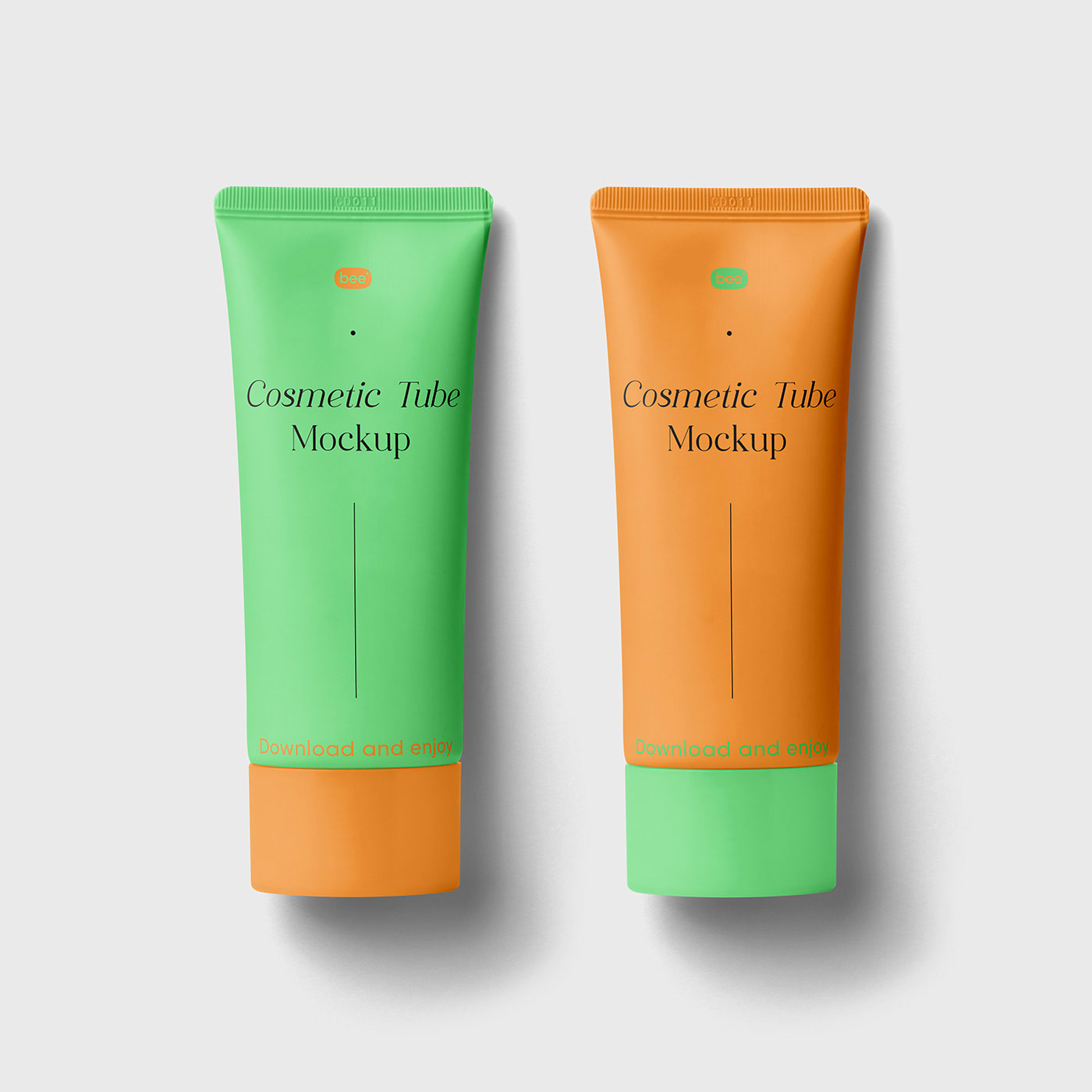 Free Lying Cosmetic Tube Mockup PSD Template