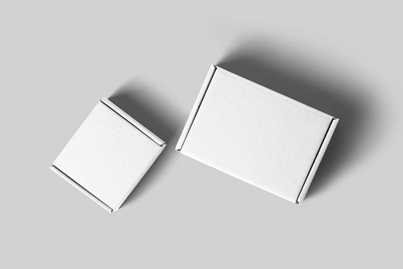 Free Lying Double Box Mockup PSD Template