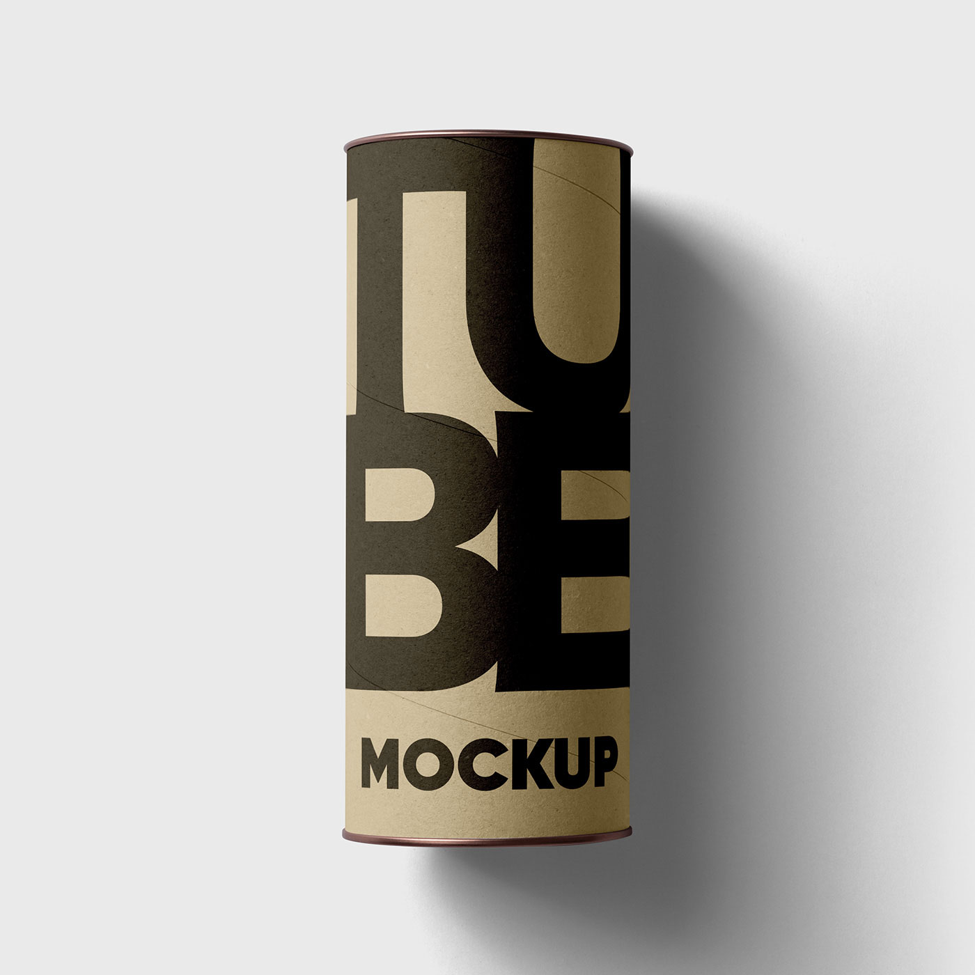 Free Lying Tube Box Mockup PSD Template