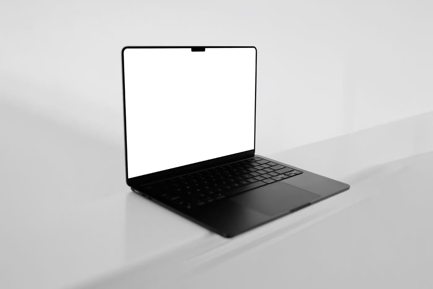 Free MacBook Pro on Floor Mockup PSD Template
