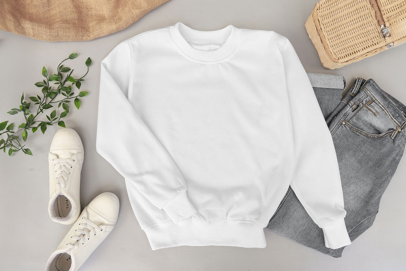 Free Material Cotton Hoodie Mockup PSD Template