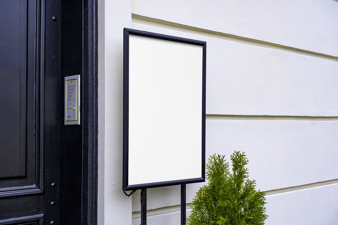 Free Metal Frame Menu Mockup PSD Template