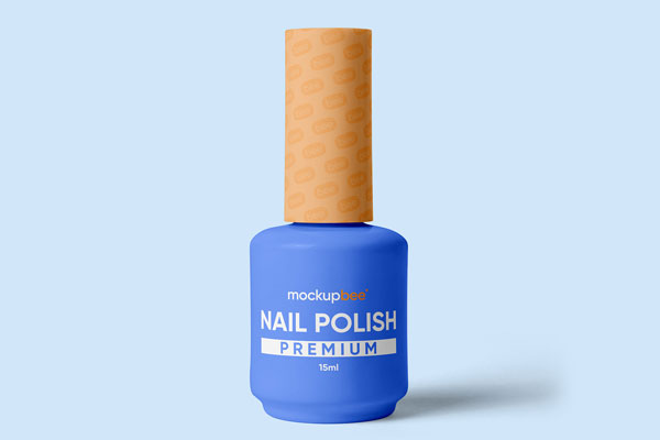 Free Nail Polish Bottle Mockup PSD Template