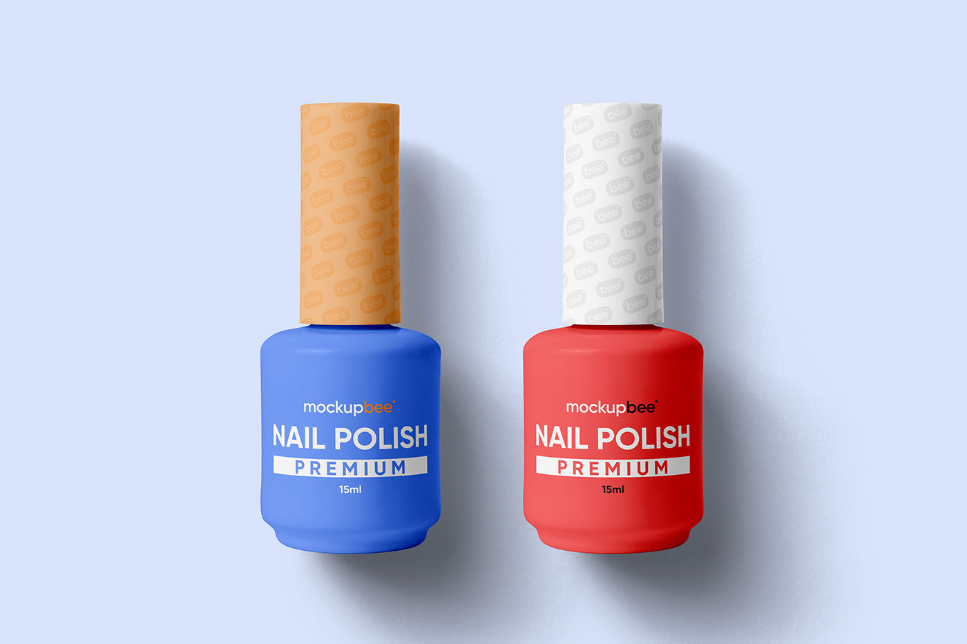 Free Nail Polish Bottle Mockups PSD Template
