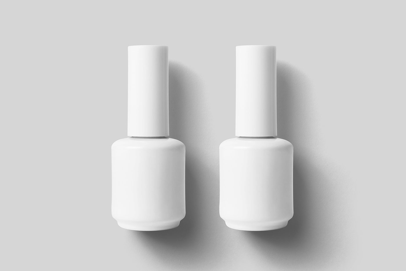 Free Nail Polish Bottle Mockups PSD Template