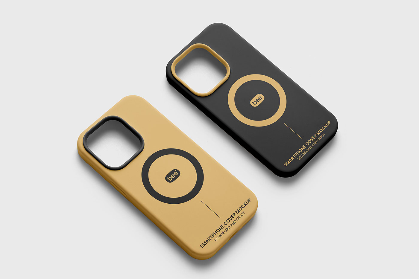 Free Perspective iPhone Case Mockups PSD Template