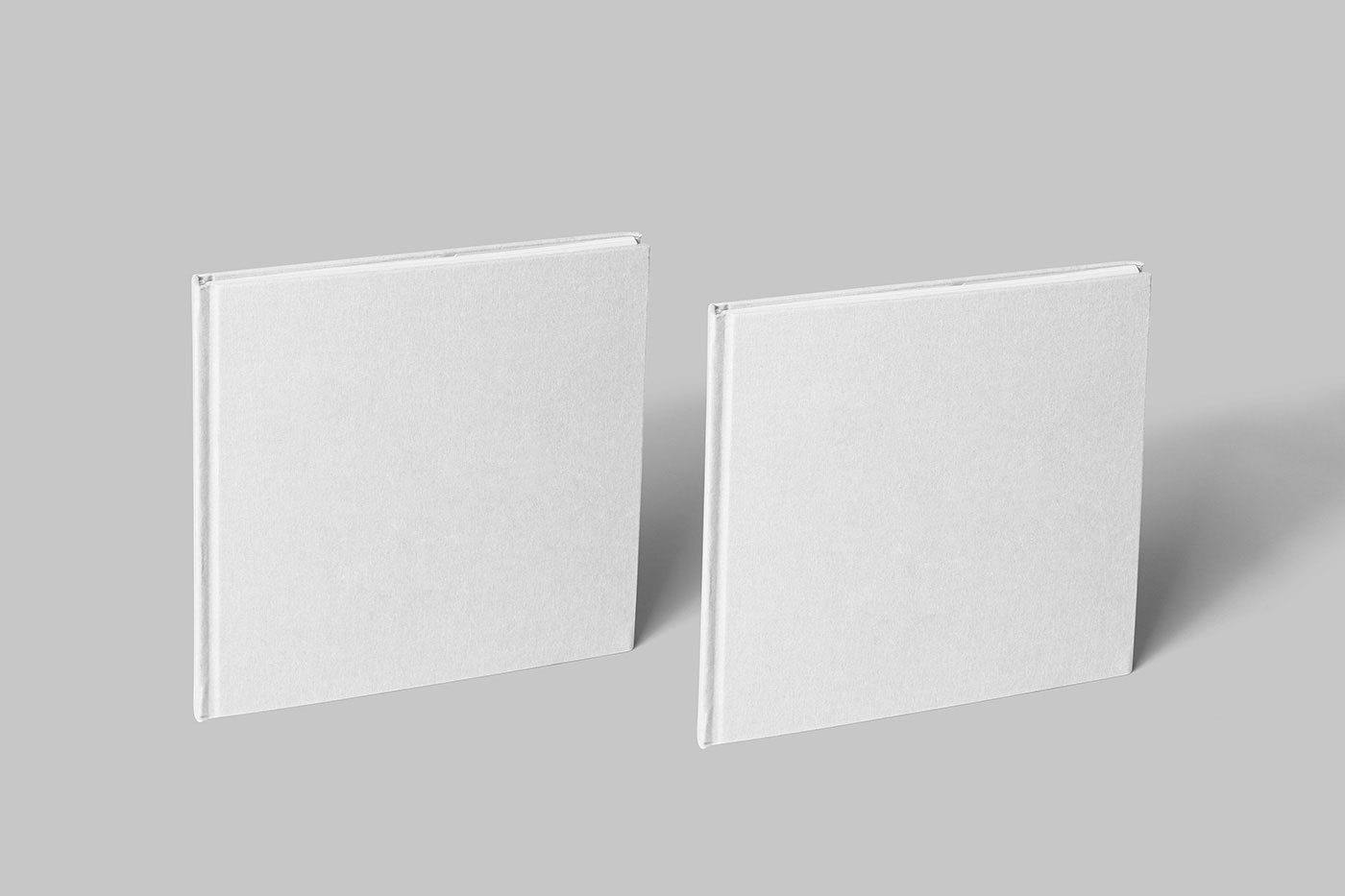 Free Perspective Square Book Mockups PSD Template