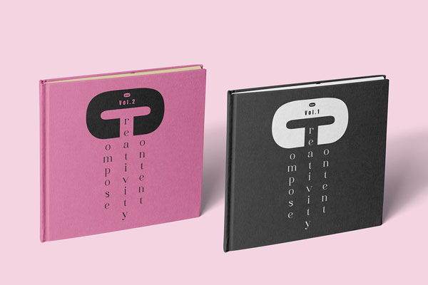 Free Perspective Square Book Mockups PSD Template