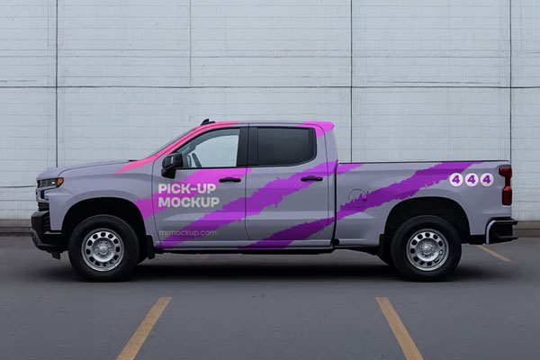 Free Pick Up on the Parking Mockup PSD Template