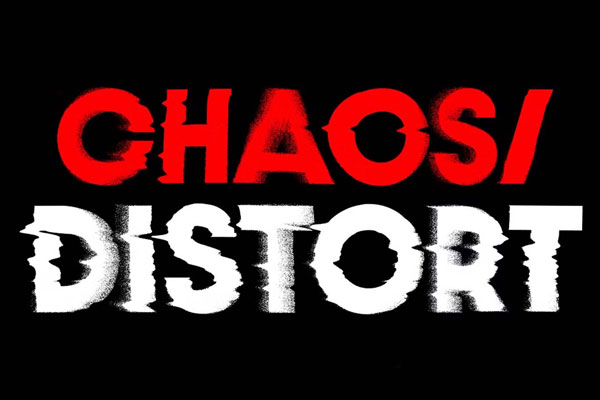 Free Distortion Text and Graphic Effect PSD Template