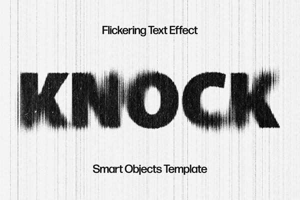 Free Flickering Text Effect PSD Template