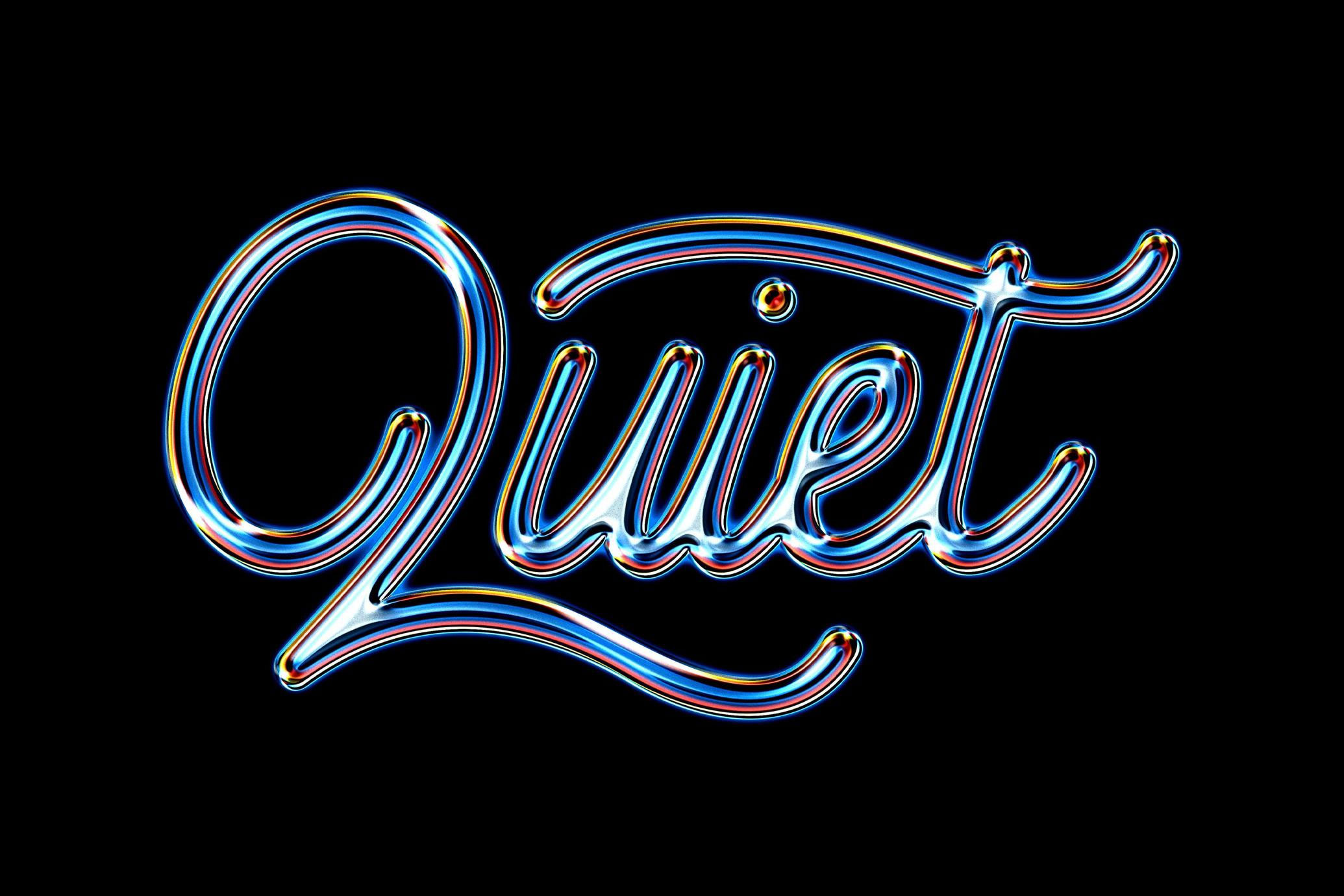 Free Luminous Chrome Text Effect / Logo Mockup PSD Template