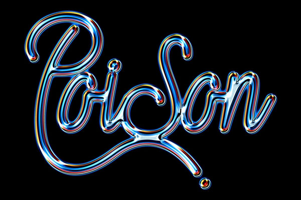 Free Luminous Chrome Text Effect / Logo Mockup PSD Template