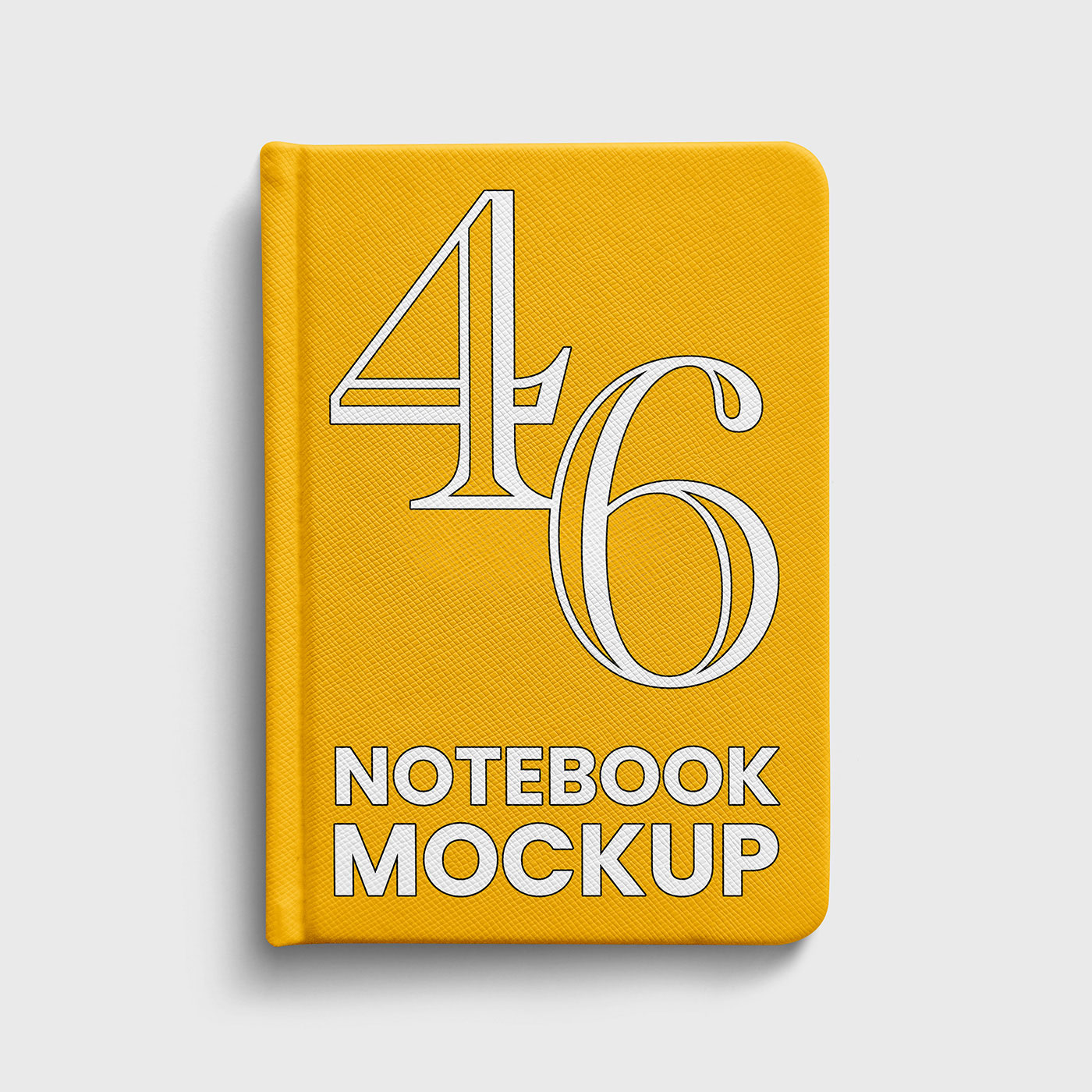 Free Notebook with Textured Cover Mockup PSD Template