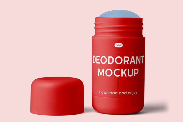 Free Open Deodorant Bottle Mockup PSD Template