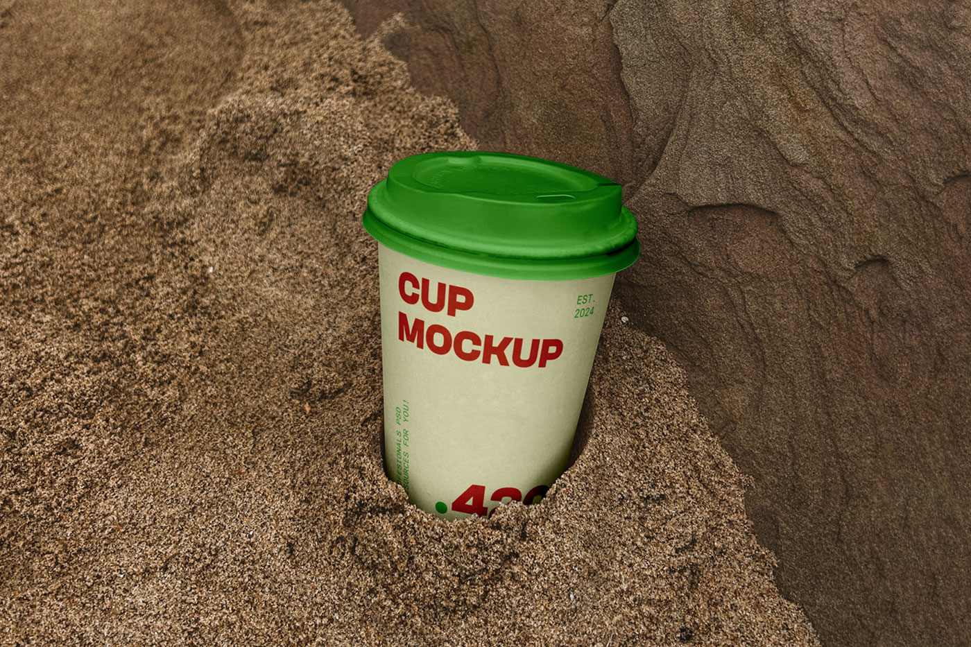 Free Paper Coffee Cup Mockup PSD Template