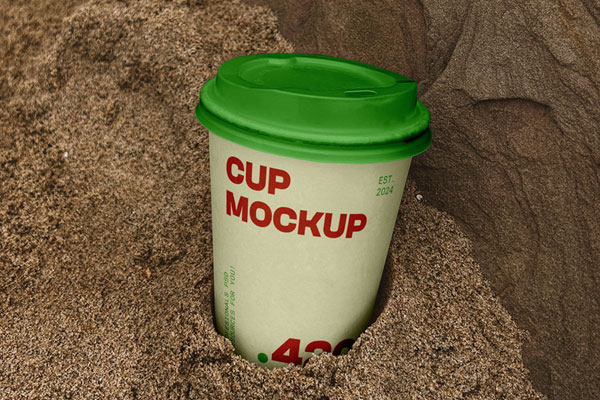 Free Paper Coffee Cup Mockup PSD Template