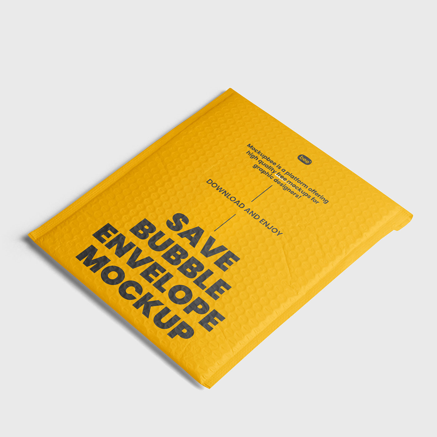 Free Perspective Bubble Envelope Mockup PSD Template