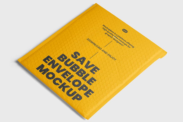 Free Perspective Bubble Envelope Mockup PSD Template