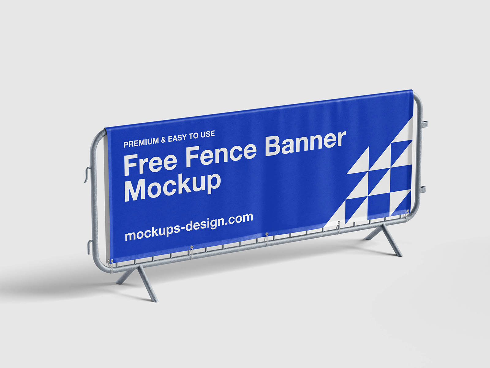 Free Realistic Fence Banner Mockup PSD Template