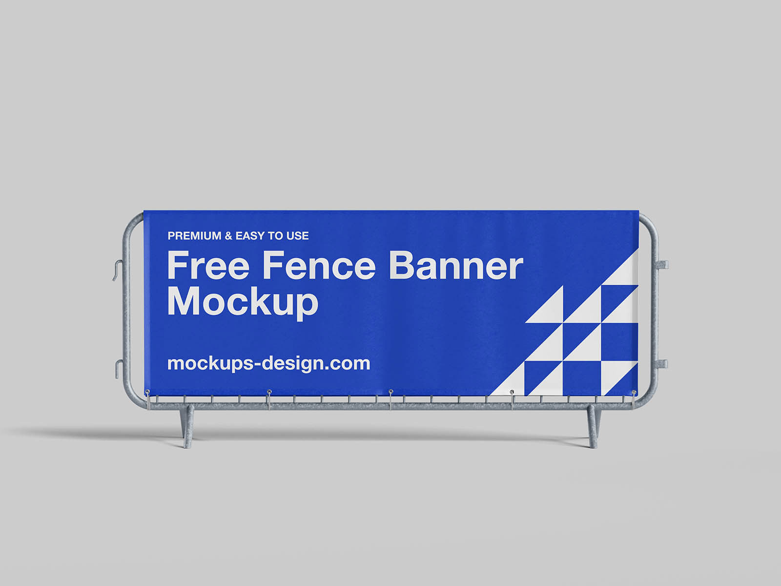 Free Realistic Fence Banner Mockup PSD Template