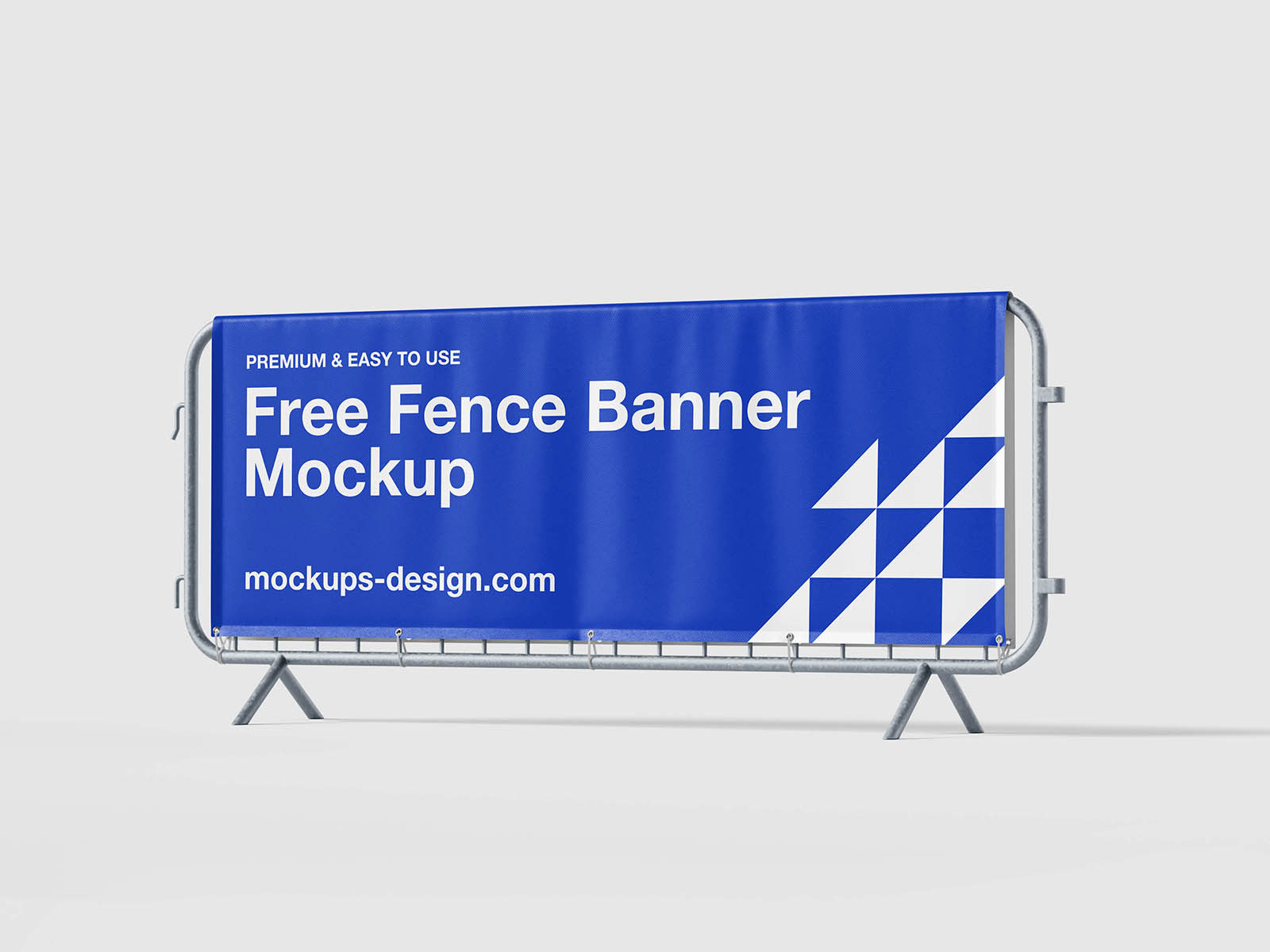 Free Realistic Fence Banner Mockup PSD Template