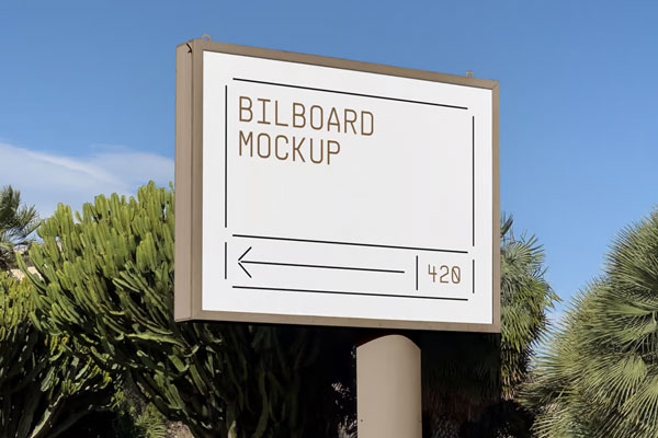 Free Small Billboard Mockup PSD Template