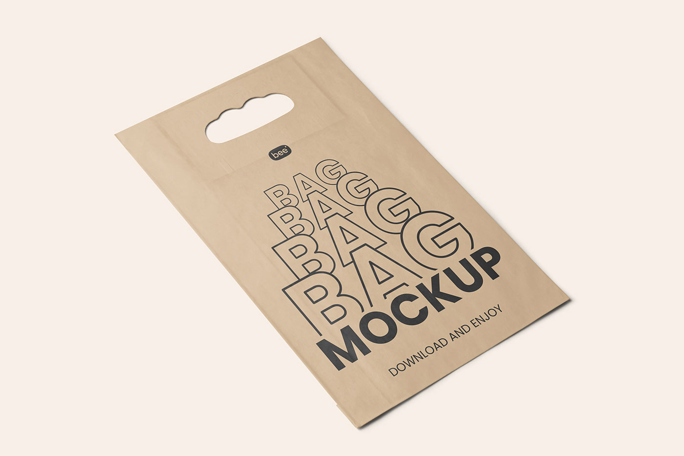 Free Small Food Paper Bag Mockup PSD Template