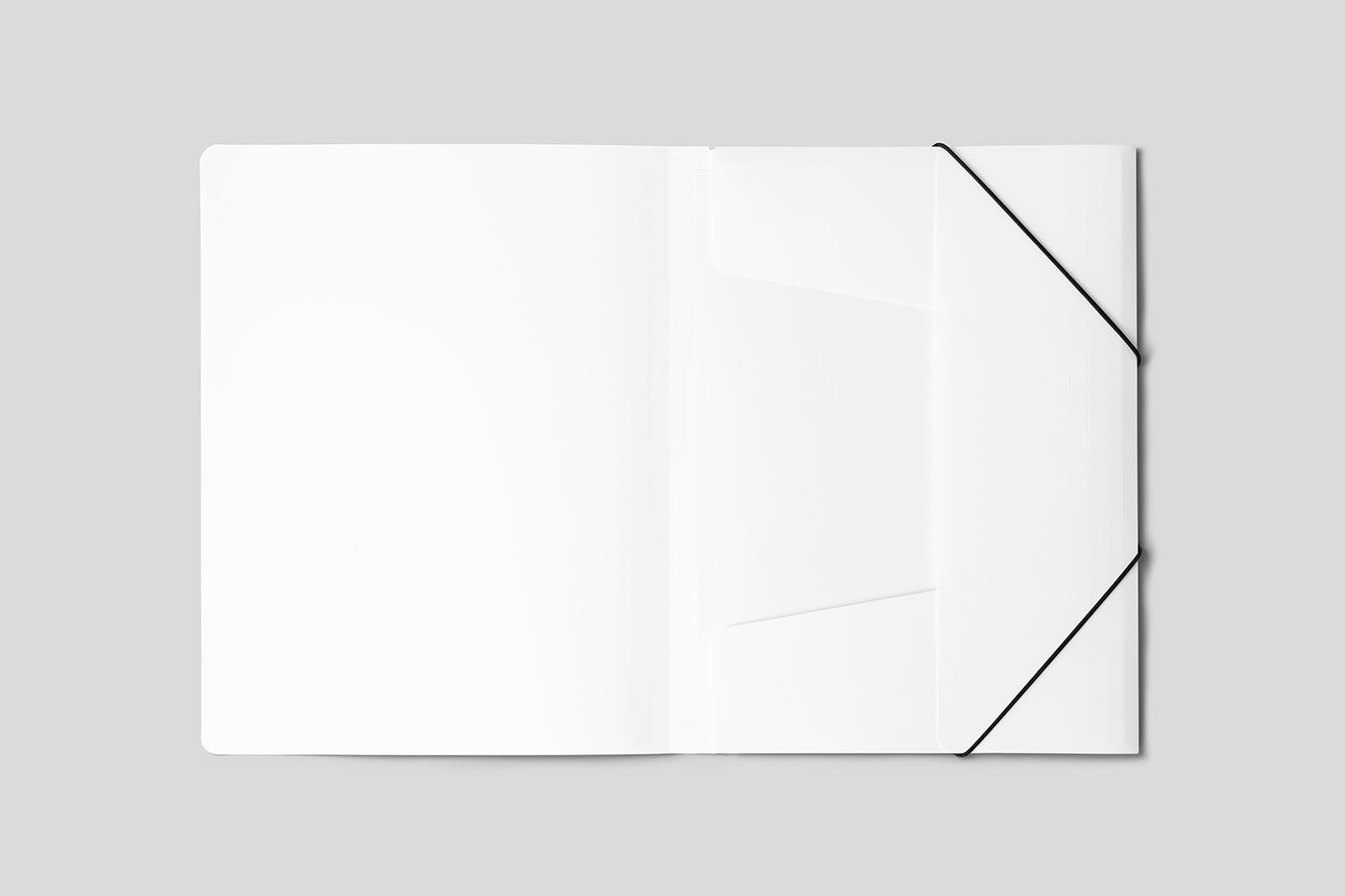 Free Stationery Open Folder Mockup PSD Template