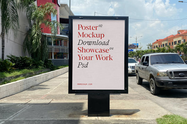 Free Street Banner Mockup PSD Template