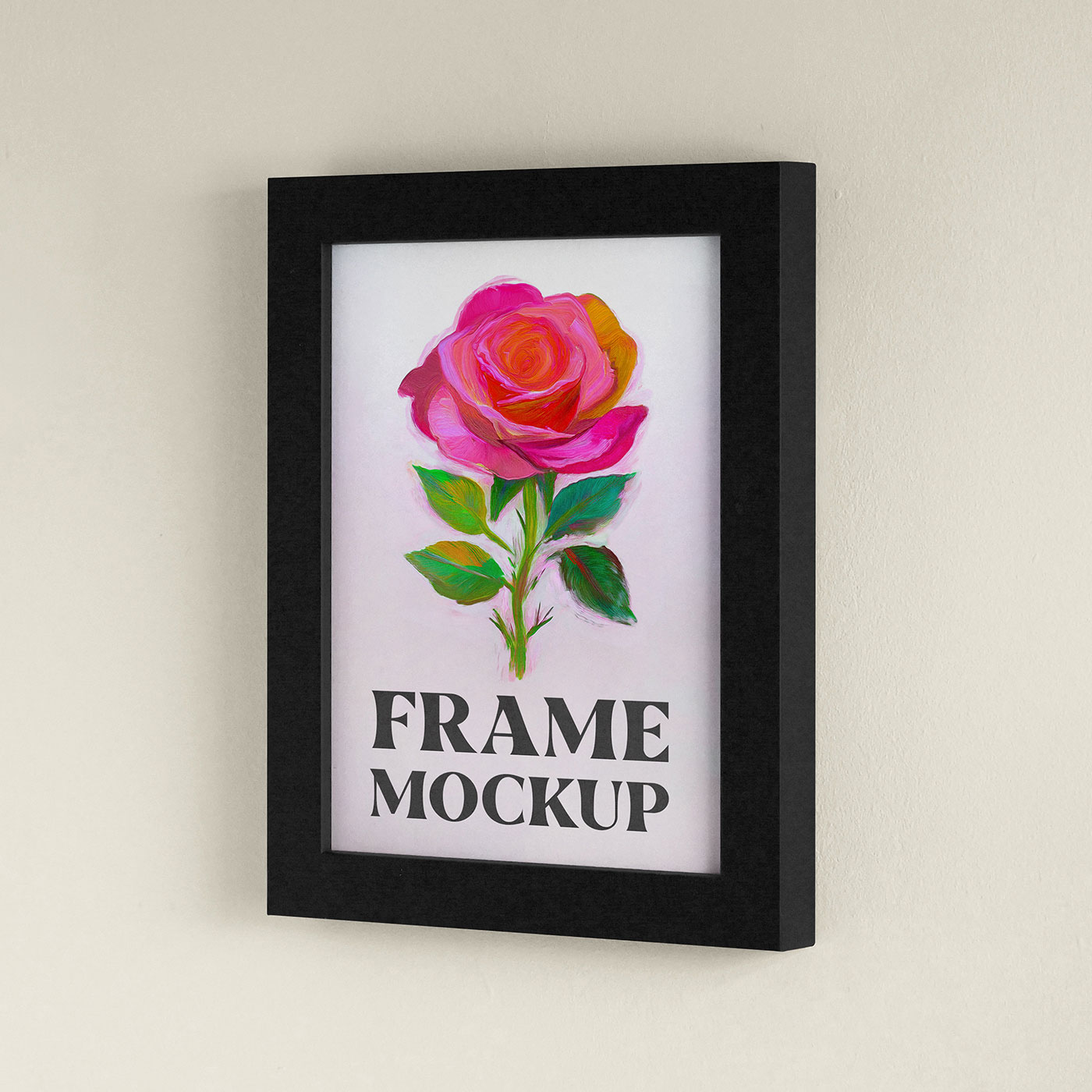 Free Thick Picture Frame Mockup PSD Template