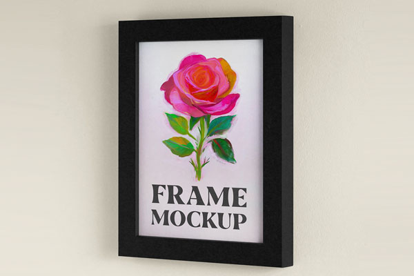 Free Thick Picture Frame Mockup PSD Template