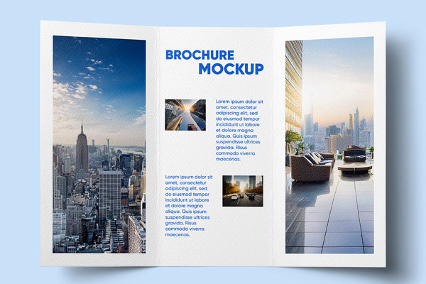 Free Trifold Stationery Brochure Mockup PSD Template