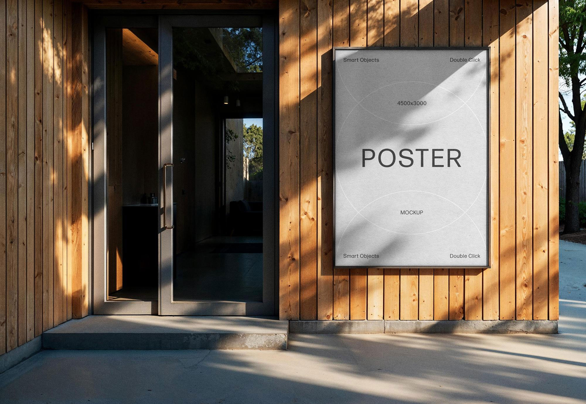 Free A4 Outdoor Poster Mockup PSD Template