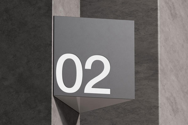 Free Corner Sign Mockup PSD Template