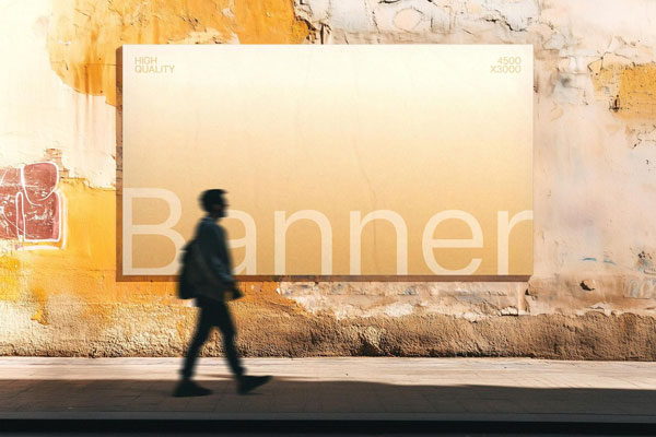 Free Daylight Outdoor Banner Mockup PSD Template