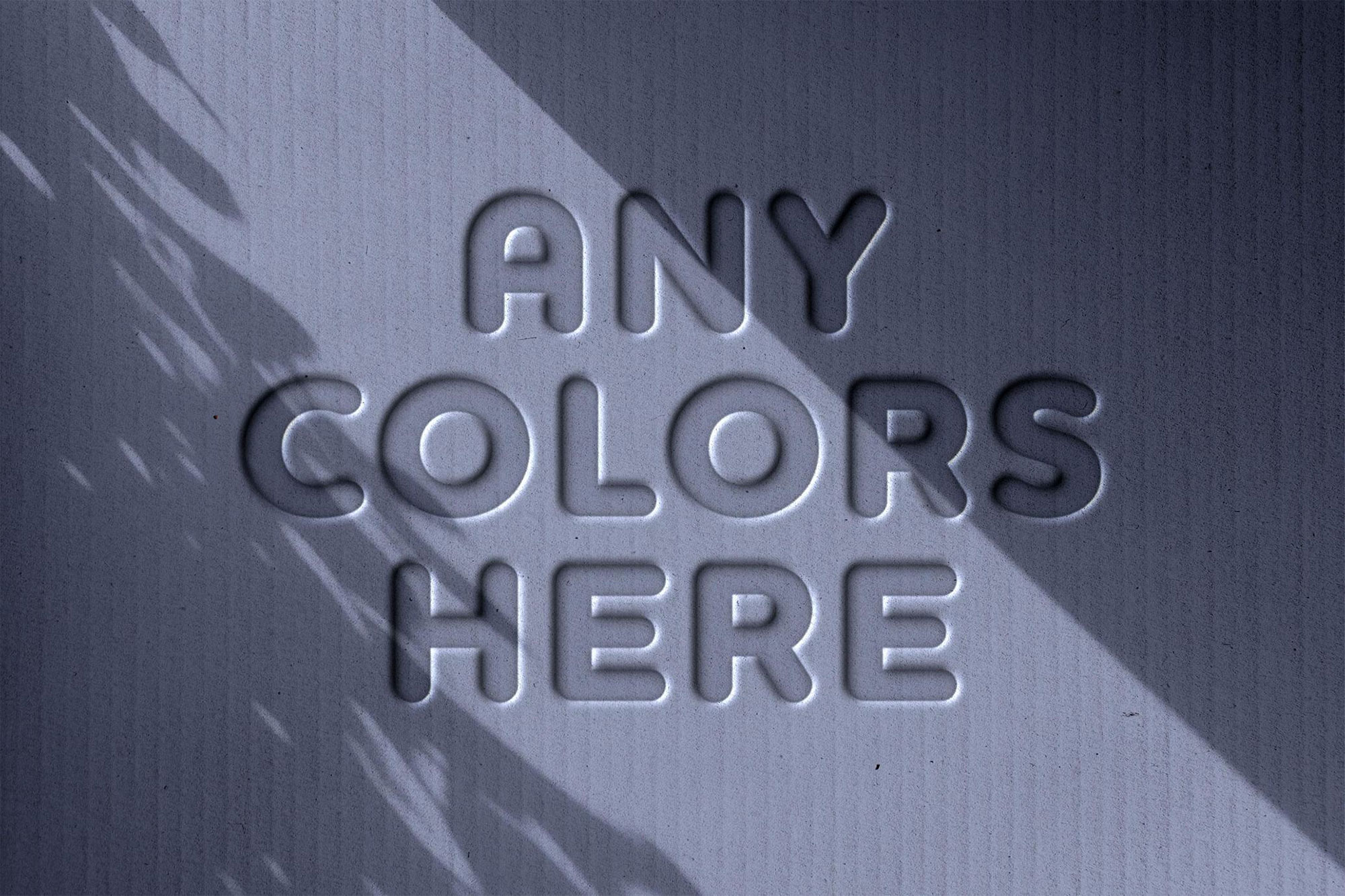 Debossed Cardboard Logo Mockup / Text Effect preview