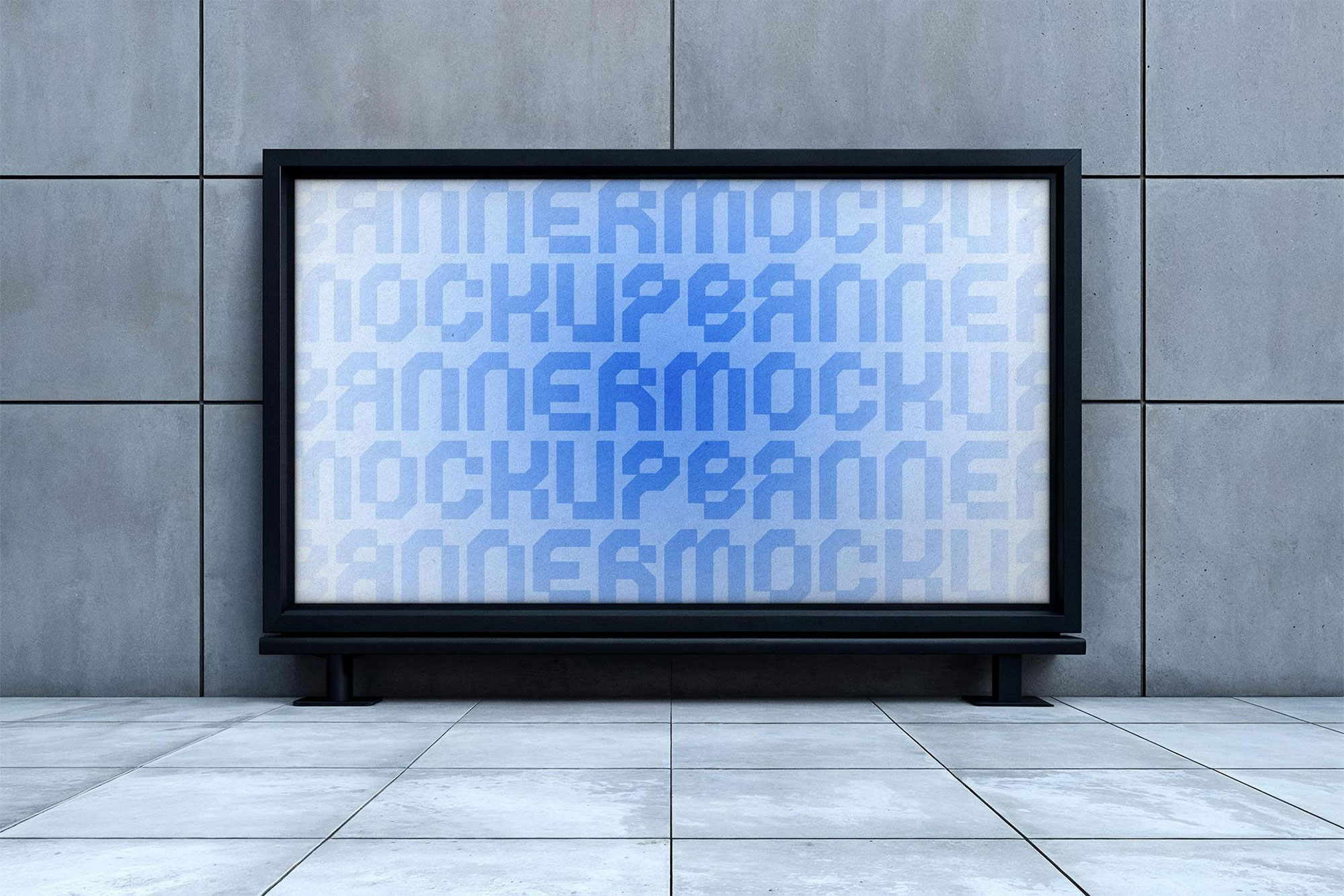Free Indoor Advertising Banner Mockup PSD Template
