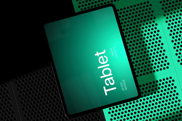 Free Industrial M4 iPad Pro 13 Mockup PSD Template